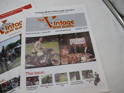 Lot of 3 The Vintage BMW Bulletin 2005 Motorcycle Magazine Volume 32