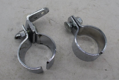 Harley Davidson Pair of Chrome Highway Peg Mounting Bracket Clamps