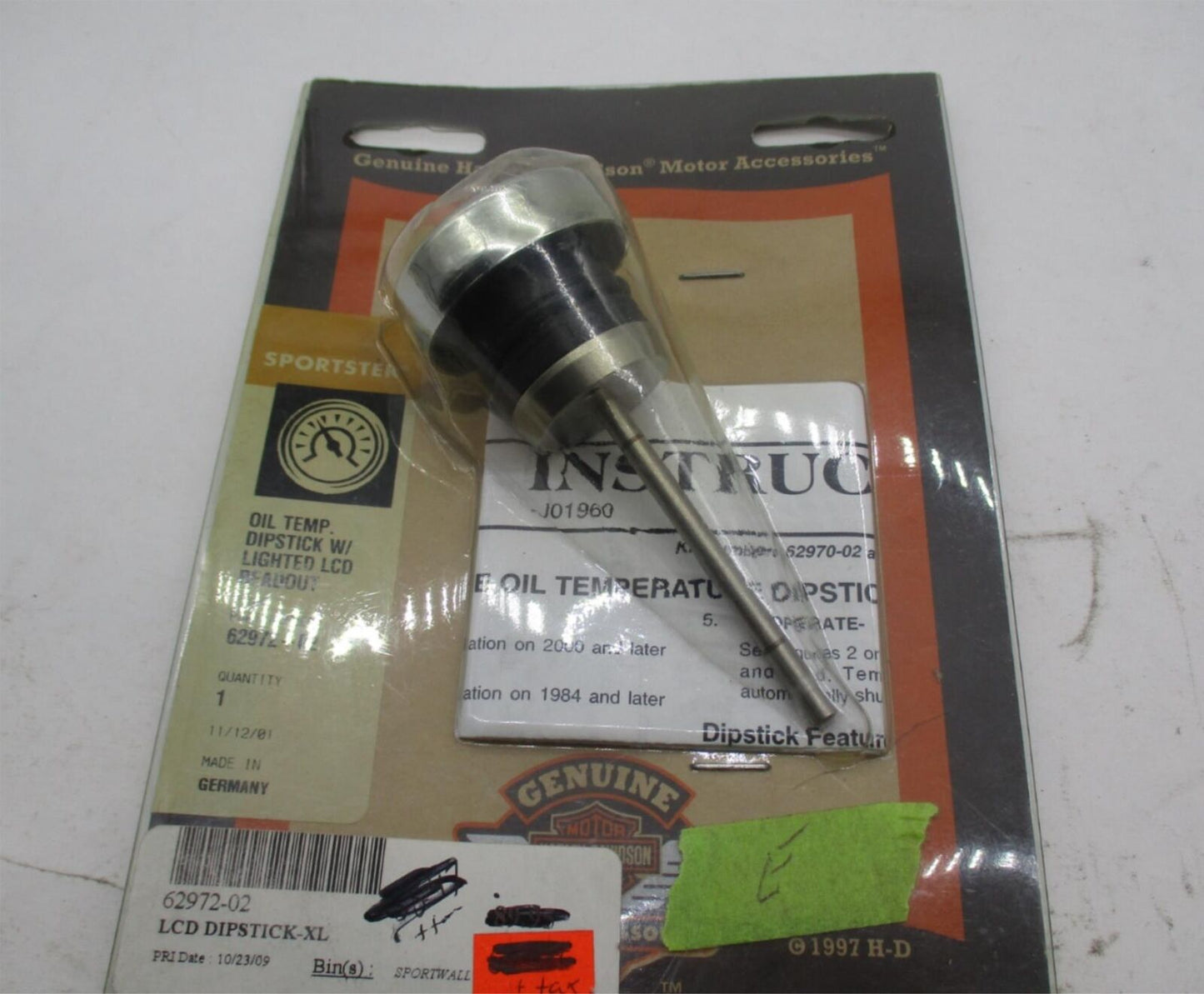 Harley Davidson Genuine NOS Oil Temperature Dipstick with Lighted LCD 62972-02