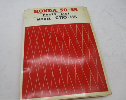 Honda Motor Co. Factory OEM 50-55 C110-115 Parts List Book