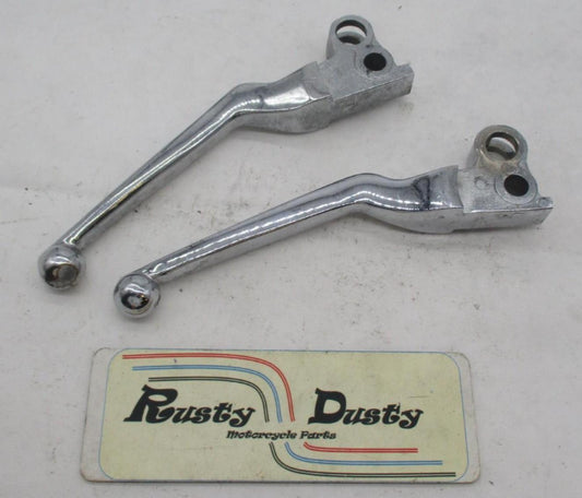 Lot of (2) Harley Davidson Chrome / Polished Hand Control Levers