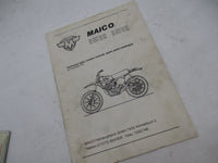 Maico 1975 Technical Data Owners Manual w Parts Catalog MC / GS 250 400 440