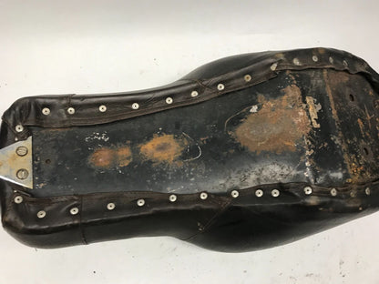 Harley Davidson Mustang Super Glide Seat Diamond Stitched Leather Brown