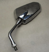 Harley Aftermarket Left Side Mirror Plastic Housing Metal Stem Chrome