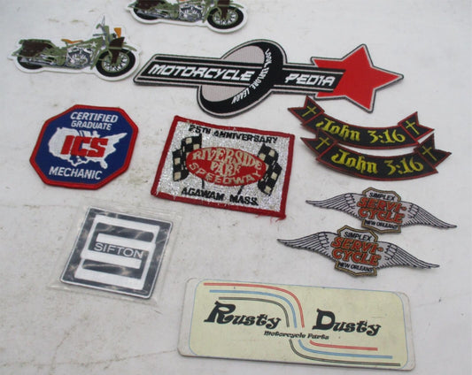 Mix Lot of Harley Davidson Related Motorcycle Pedia Patches Sifton Servi-Cycle