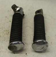 Pair of Harley-Davidson Round Passenger Foot Pegs Chrome Ends