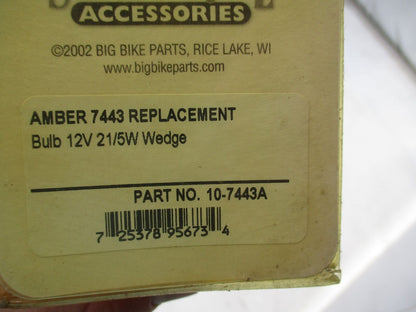 Show Chrome Accessories Wedge Amber Bulb 7443 Replacement 12V 21/5W 10-7443A