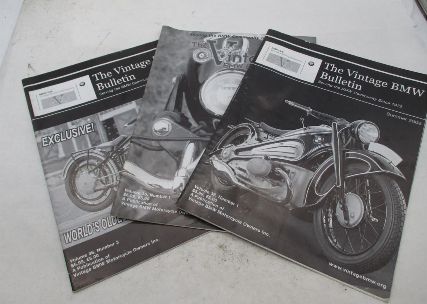 Lot of 3 The Vintage BMW Bulletin Motorcycle Magazine Volume 36