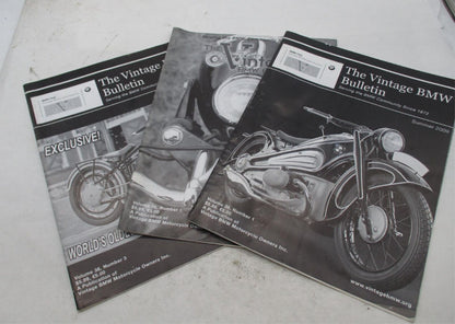 Lot of 3 The Vintage BMW Bulletin Motorcycle Magazine Volume 36