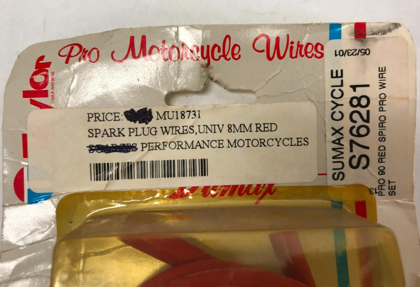 Spark Plug Wires 8mm Universal Red 90 Degree Boots 24" Long Sprio Core Pro