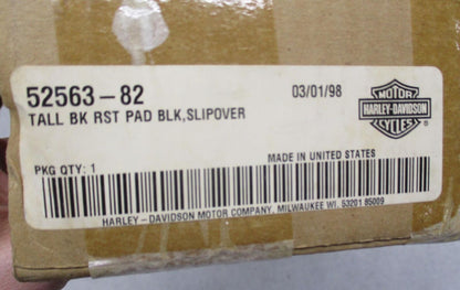 Harley Davidson Genuine NOS Slip-Over Tall Backrest Pad 52563-82