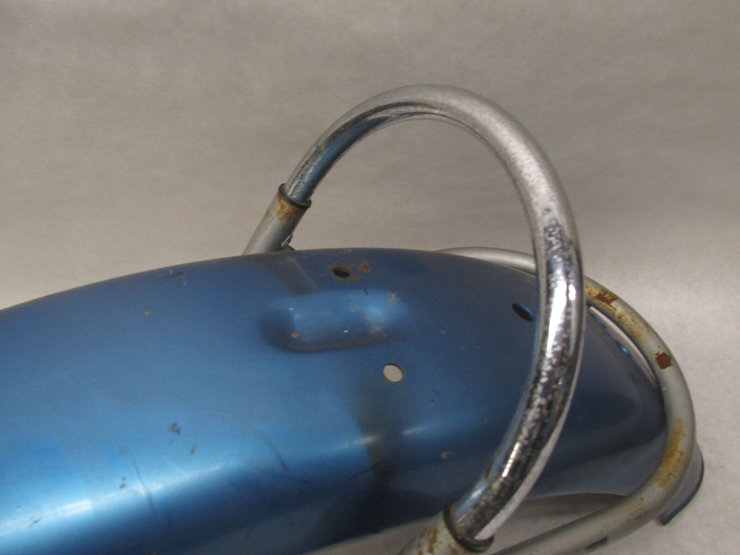 Triumph T100 T120 Blue Original Paint Rear Fender with Grab Handle