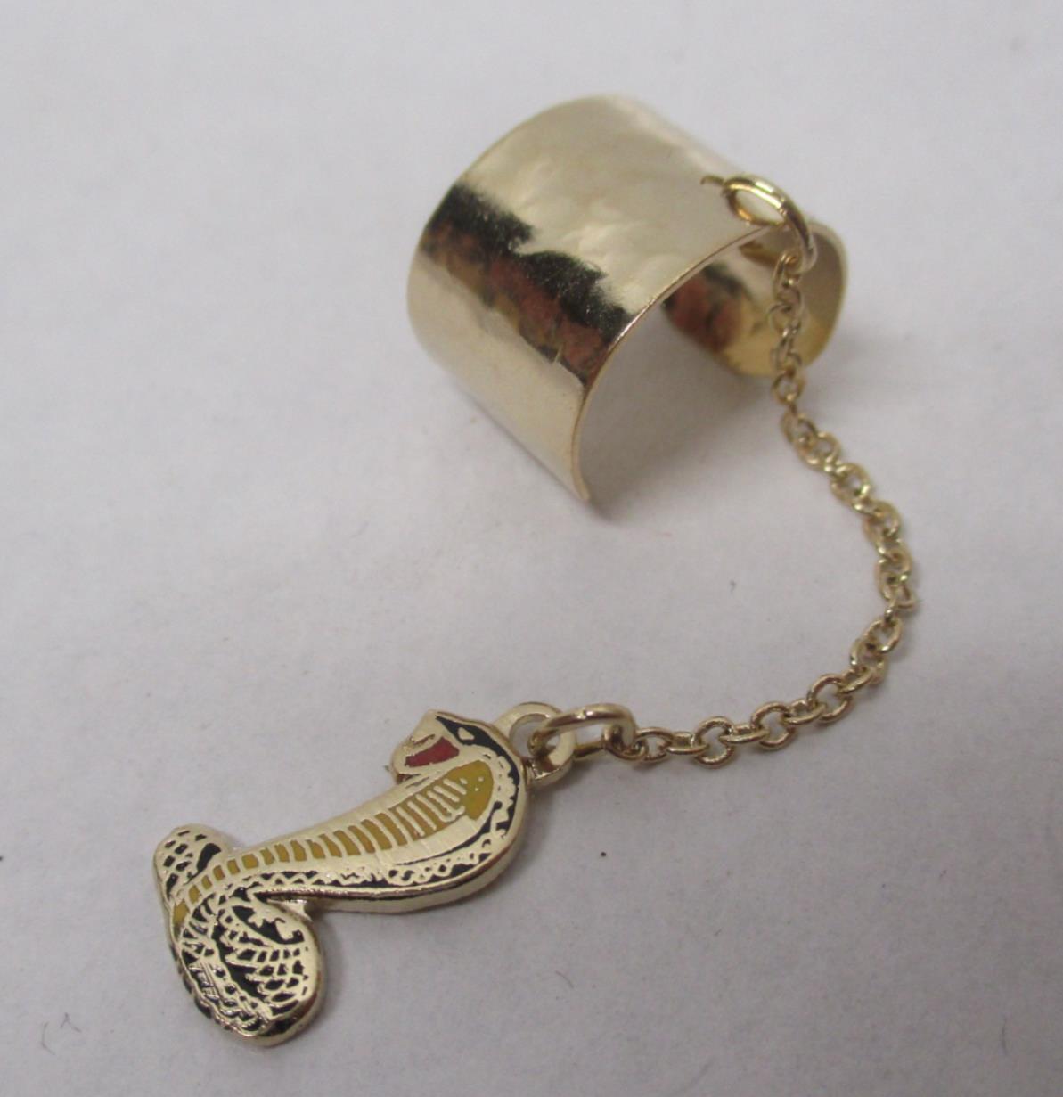 Cobra Snake Gold Color Dangle Pendant Charm Necklace Jewelry Shelby