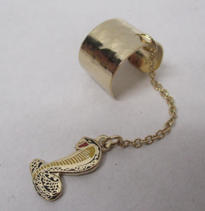 Cobra Snake Gold Color Dangle Pendant Charm Necklace Jewelry Shelby