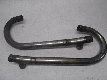 Pair of Vintage Moto Guzzi Motorcycle Exhaust Header Pipes