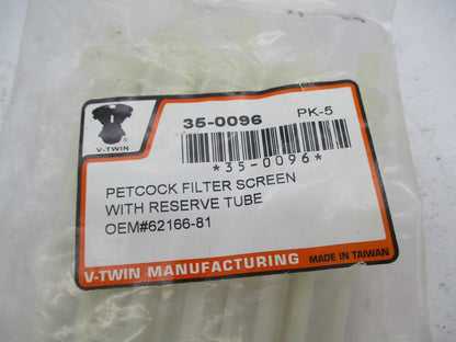 Pack of 5 V-Twin Harley Petcock Filter Screen with Reserve Tube 35-0096 62166-81