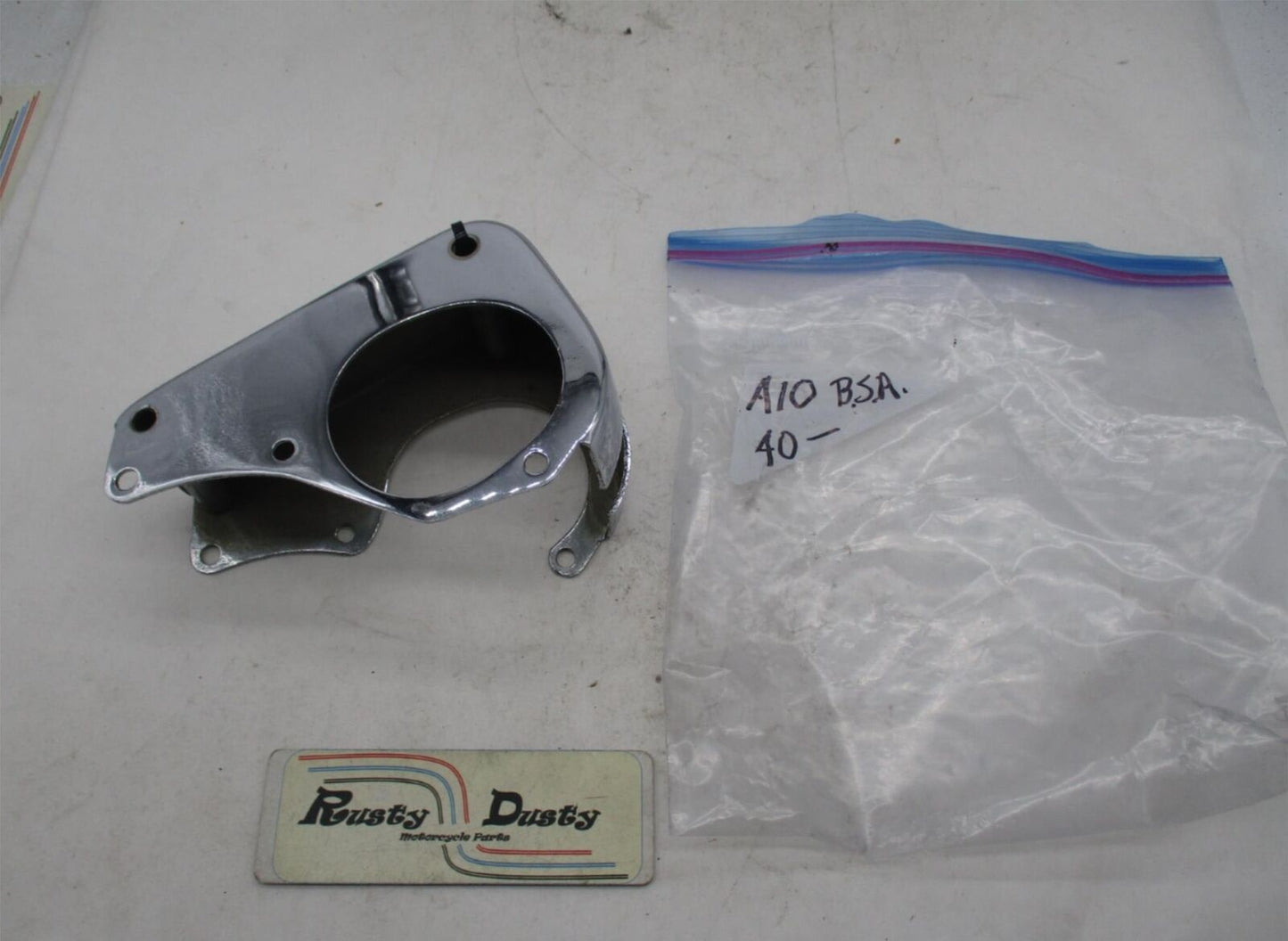 BSA 650 A10 Super Rocket Gold Star Chrome Front Engine Motor Plates Pre-Unit