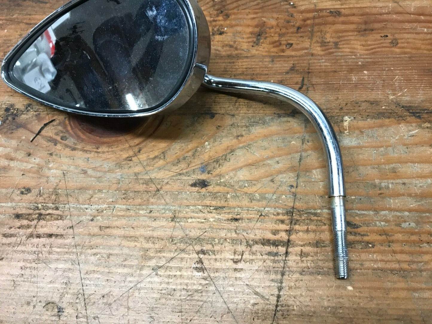Harley-Davidson Left Side Teardrop Rear View Mirror Chrome Rare Nice Shape