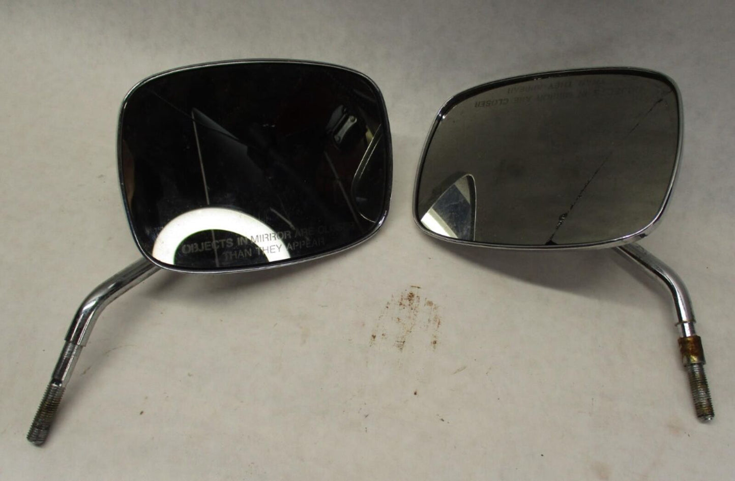 OEM Genuine Harley-Davidson Short Stem Chrome Mirrors Left Right Pair