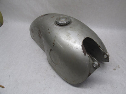 Vintage Italian Made in Itlay Silver Cafe Racer Motorcycle Gas Tank Gilera ?