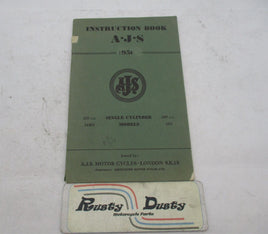A.J.S AJS 1956 300cc 16MS 500cc 18S Single Cylinder Instruction Manual Book