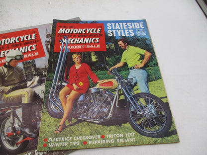 Lot of 3 Vintage Motorcycle Mechanics Magazines Sep & Oct 1968 July 1970