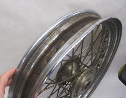 Harley Davidson Genuine 19x2.5" Chrome 40 Spoke Front Wheel 43001-79
