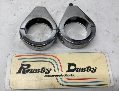 set of (2) Harley Windshield Mounting Clamps Brackets