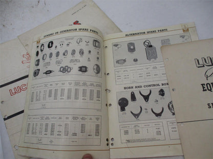 Lot of 4 Lucas Parts List 1955 1951 1962 1965 Books Catalogs Triumph BSA Ariel