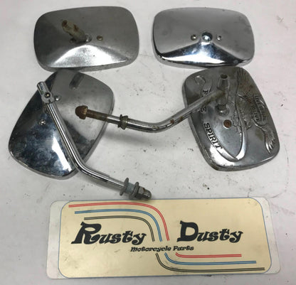 Lot of  (4) Harley Davidson aftermarket Mirrors Shovelhead Chrome Ironhead