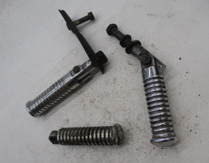 Mixed Lot of 3 Harley Davidson Round Foot Pegs Footrests w/ Brackets Chopper