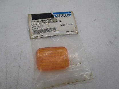 Drag Specialties NOS Motorcycle Mini Baron Amber Marker Light Lens 2040-0301