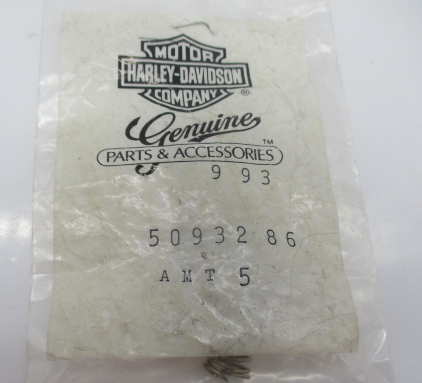 Pack of 5 Harley-Davidson Genuine NOS Footboard Springs 50932-86