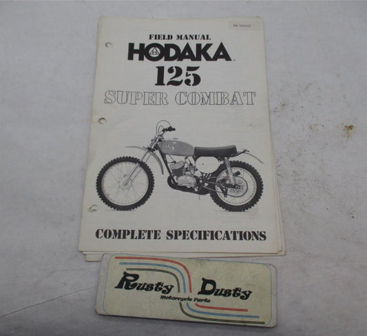 Lot of 3 Hodaka Specification Books Super 125 Combat Wombat Dirt Squirt 100
