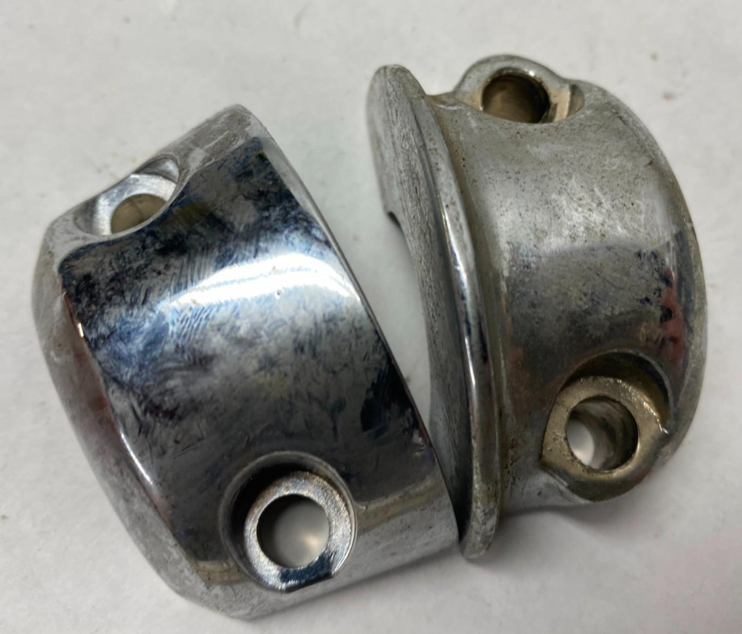 Lot of (2) Harley Chrome Clutch Perch Brackets Clamps