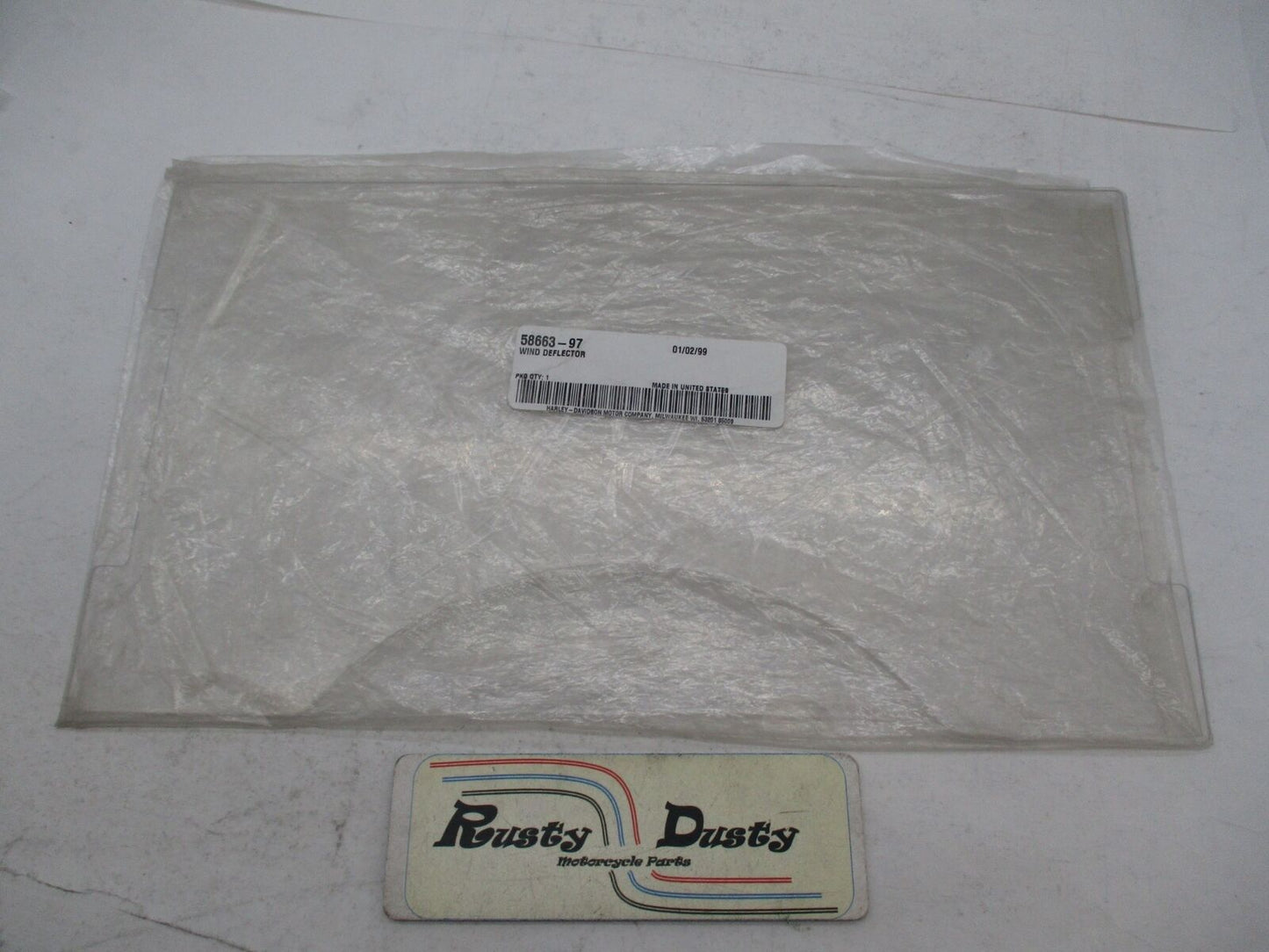 Harley Davidson Genuine NOS Wind Deflector 58663-97