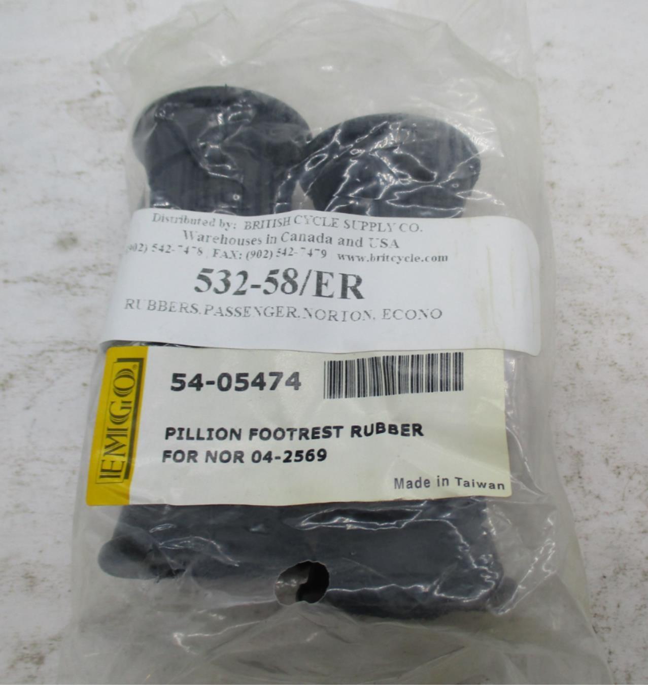 Emgo Triumph Passenger Pillion Footrest Rubber 54-05474