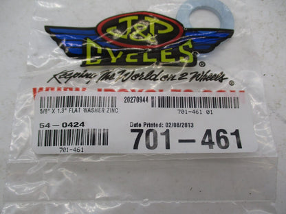 J&P Cycles Harley Davidson 5/8" x 1.3" Flat Washer Zinc 701-461