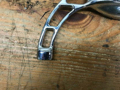 Harley Left side Rear View Mirror Chrome Slotted Arm with Unique Tilting Mirror