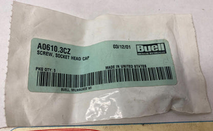 Harley Buell Socket Head Cap Screws Lot (5) A0610.3CZ