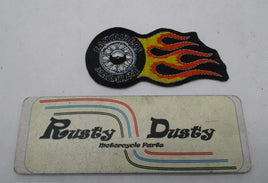 Harley Motorcycle Chopper Easy Riders Magazine Wheel Flame Patch 4" x 1.75"
