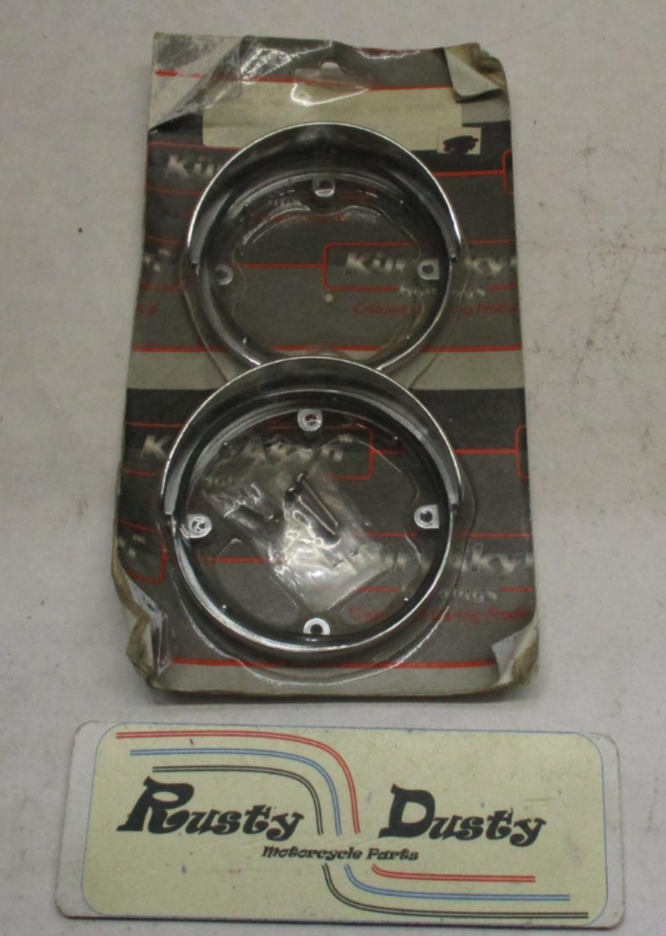 Kuryakyn 9011 Harley Davidson Chrome Eagle Embossed Turn Signal Visors