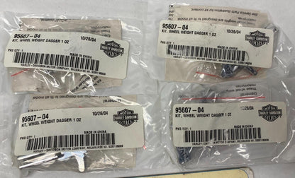 Lot of (4) Harley Genuine Wheel Weight Dagger 102 95607-04