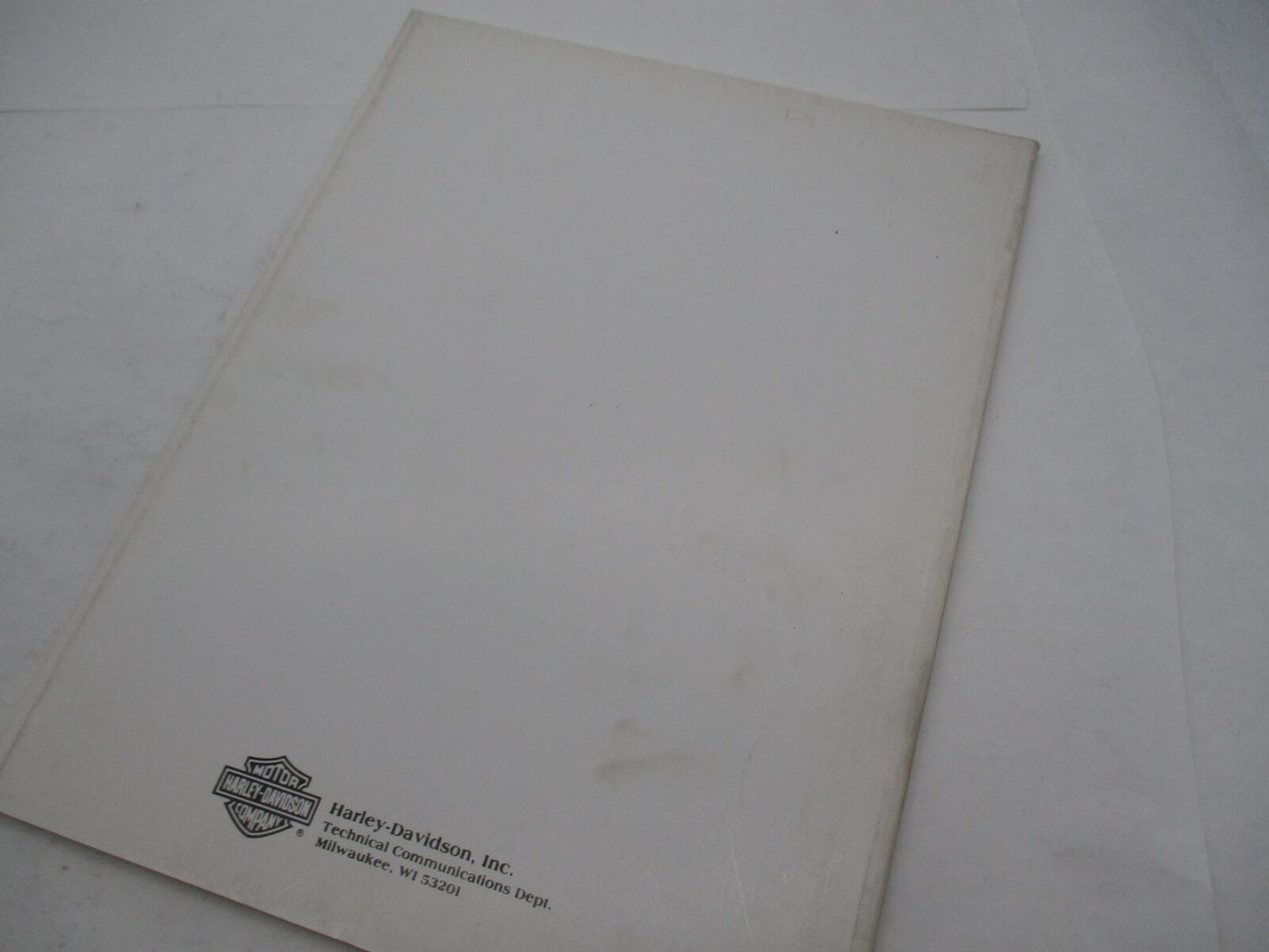 Harley Davidson Official 1989 Police Service Manual Supplement 99483-89SP