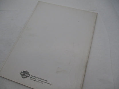 Harley Davidson Official 1989 Police Service Manual Supplement 99483-89SP