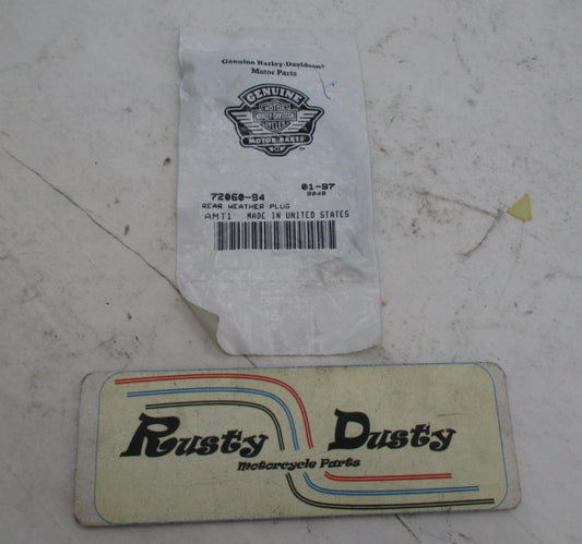 Harley Davidson Genuine NOS Rear Weather Plug 72060-94