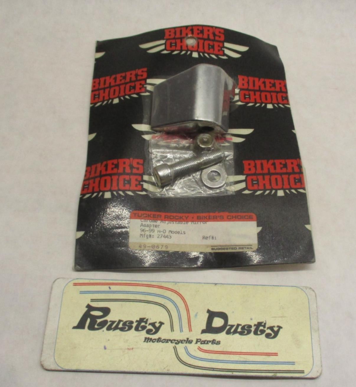 Biker's Choice 27443 Chrome Adjustable Mirror Adapter for 96-99 Harley Davidson