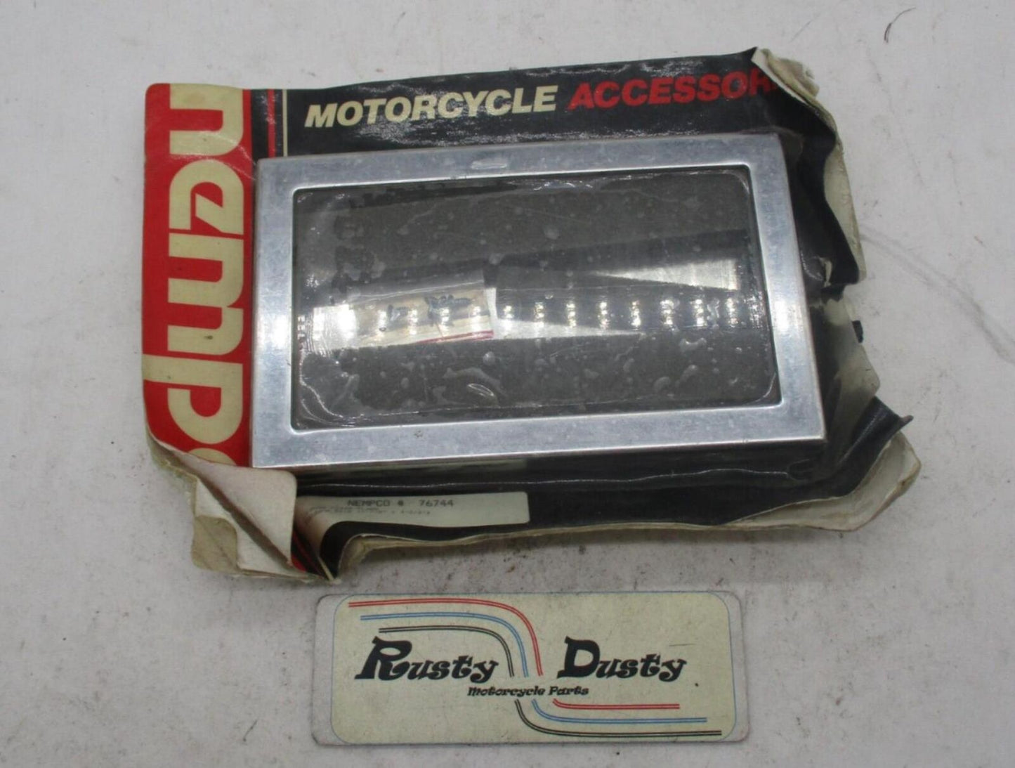 Universal Motorcycle Nempco Chrome License Plate Frame 76744 7-7/8" x 4-3/4"