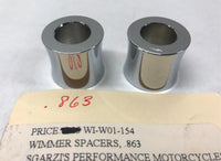 Wimmer Chrome Spacers .863 W01-154 Harley Chrome