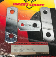 Biker's Choice Universal Motorcycle Chrome Bracket Set (3) 66-9902